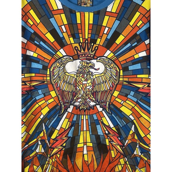 BORN FLY Colorful Graphic Pull Over Pocket Sweatshirt Sz XL - Picture 2 of 8